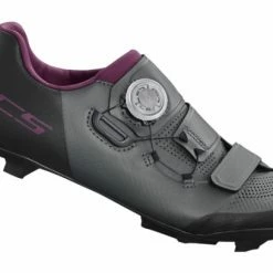 Paire De Chaussures VTT Femme Shimano XC502 Gris Gris / Violet