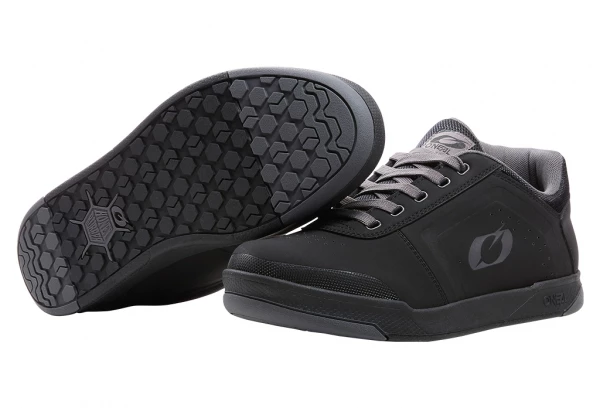 Paire De Chaussures VTT O'Neal PINNED PRO FLAT Pedal V.22 Noir/Gris Vert / Bleu 4 Paire De Chaussures VTT O'Neal PINNED PRO FLAT Pedal V.22 Noir/Gris Vert / Bleu – Image 4