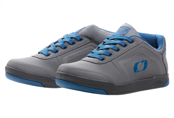 Paire De Chaussures VTT O'Neal PINNED PRO FLAT Pedal V.22 Noir/Gris Vert / Bleu 5 Paire De Chaussures VTT O'Neal PINNED PRO FLAT Pedal V.22 Noir/Gris Vert / Bleu – Image 5