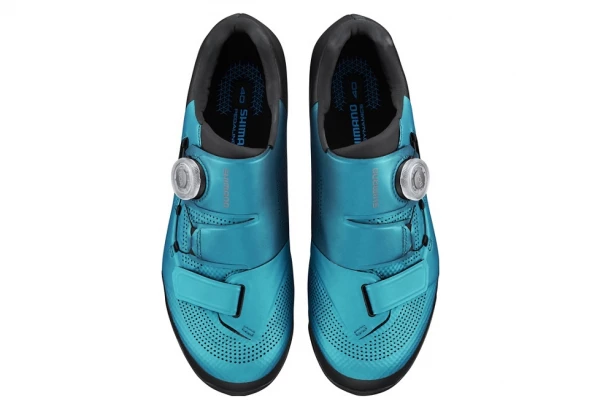 Paire De Chaussures VTT Femme Shimano XC502 Vert Océan Gris / Violet 2 Paire De Chaussures VTT Femme Shimano XC502 Vert Océan Gris / Violet – Image 2