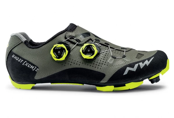 Chaussures VTT Northwave Ghost XCM 2 Forêt / Jaune Fluo 1 Chaussures VTT Northwave Ghost XCM 2 Forêt / Jaune Fluo
