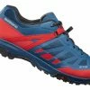 Paire De Chaussures VTT Shimano ET500 Bleu/Rouge Noir